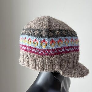 100% Wool- Island Design Knit Women's Hat
